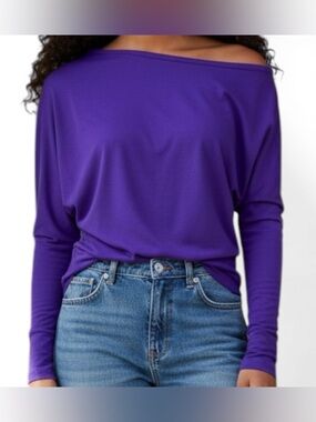 Lilly Pulitzer Purple Berry Off The Shoulder, One Shoulder Top - Womens S